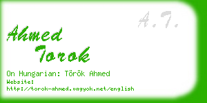 ahmed torok business card